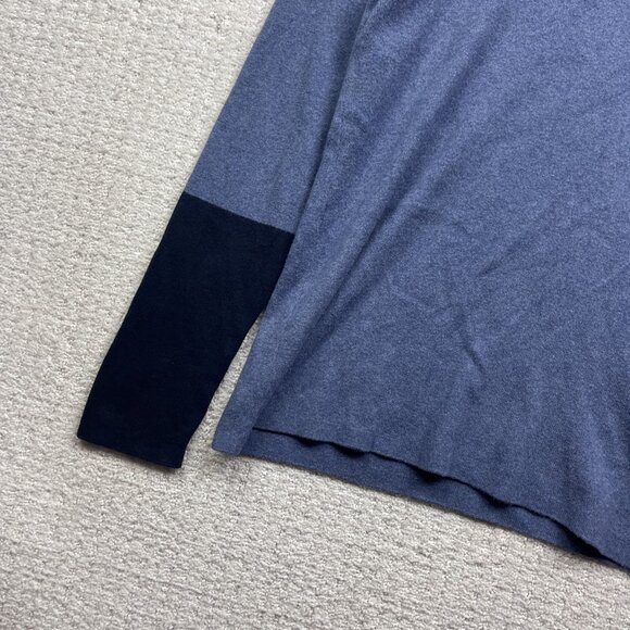 Tommy Hilfiger Shirt Blue Striped Long Sleeve Spell out logo Women Sz L Preppy - Picture 2 of 12